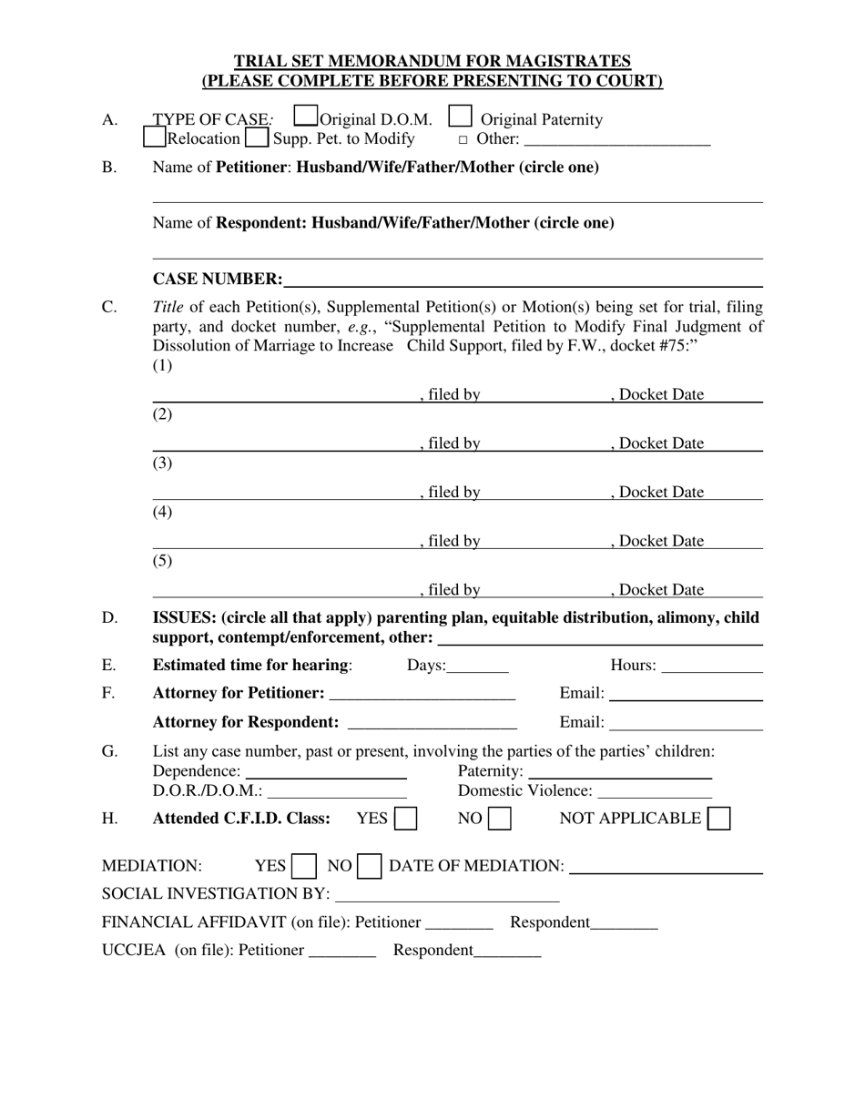 clay-county-florida-trial-set-memorandum-for-magistrates-fill-out