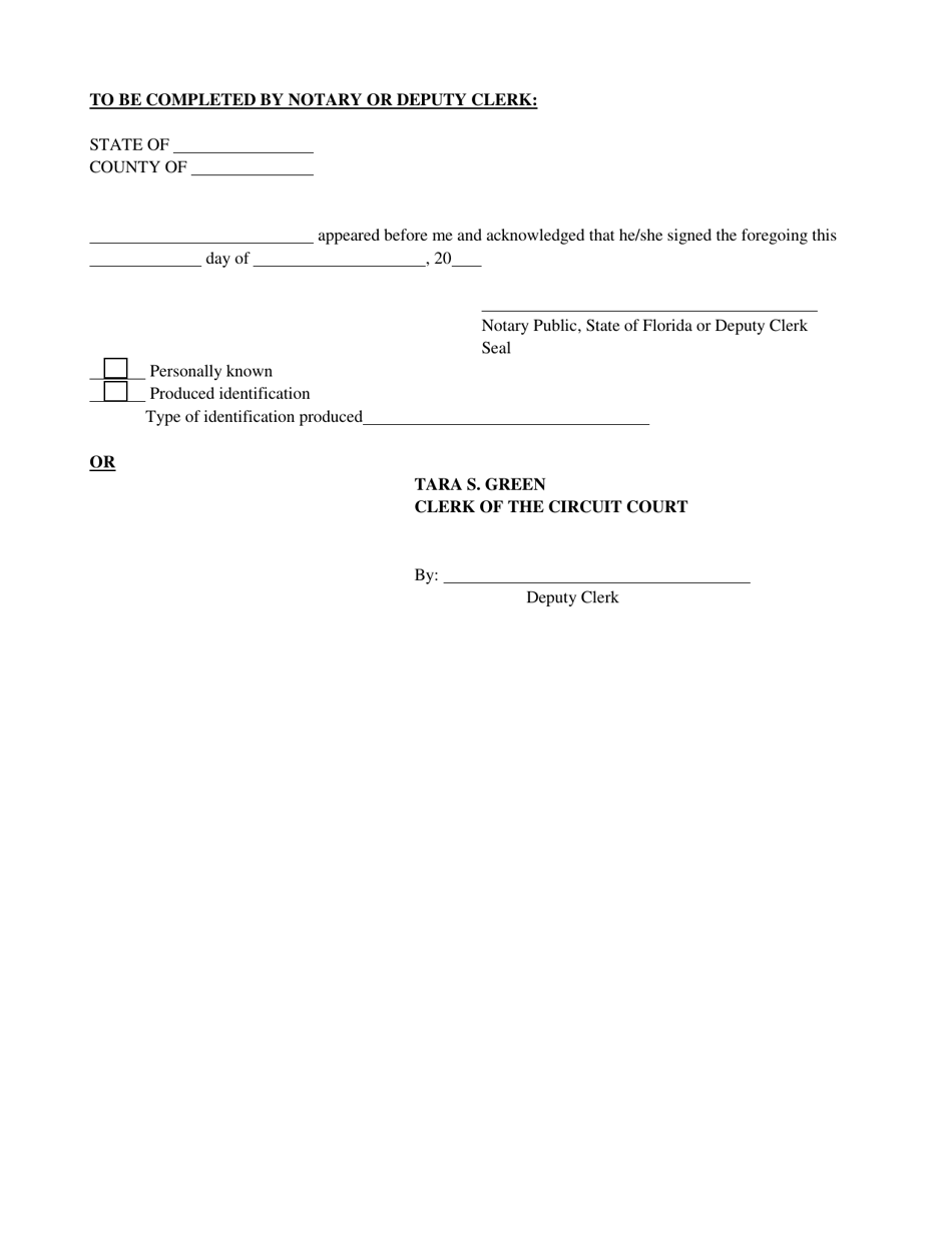 Agreement for Credit From Direct Payments - Clay County, Florida, Page 2