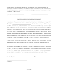 Volunteer/Internship Application - Clay County, Florida, Page 2