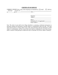 Notice of Confidential Information Within Court Filing - Clay County, Florida, Page 2