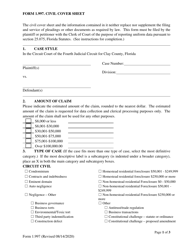 Form 1.997 &quot;Civil Cover Sheet&quot; - Clay County, Florida