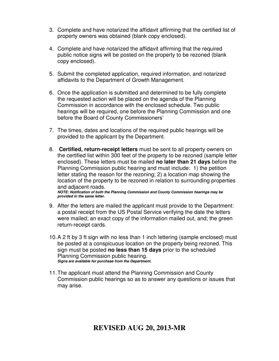 Application for Rezoning - Okaloosa County, Florida, Page 5