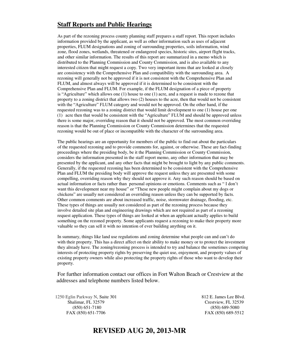 Application for Rezoning - Okaloosa County, Florida, Page 7