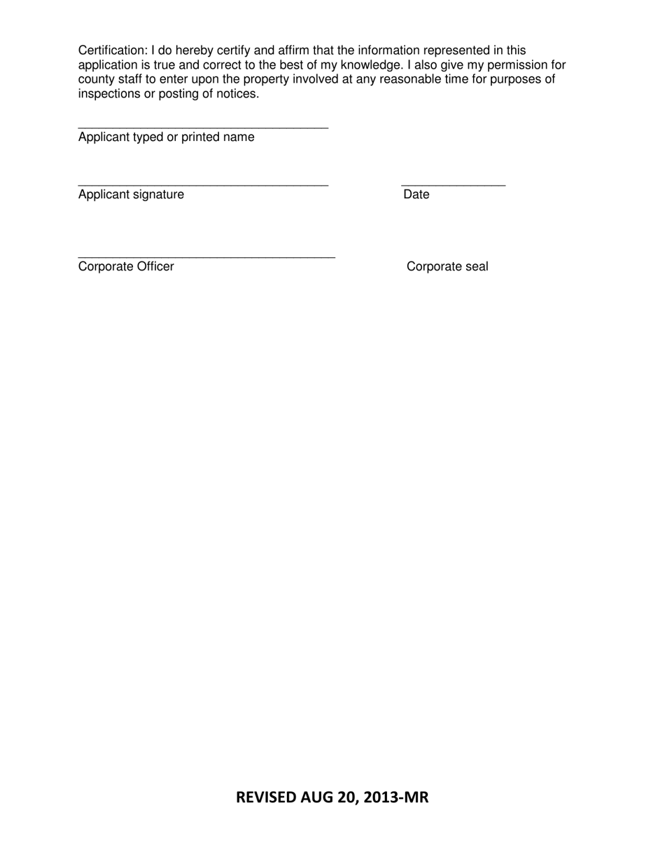 Application for Special Exception - Okaloosa County, Florida, Page 5