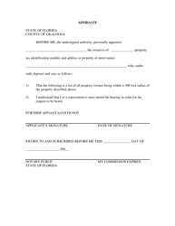 Document preview: Public Notice Mail-Out Letter/Affidavit - Okaloosa County, Florida