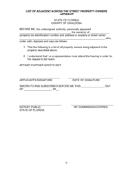 Application for Variance - Okaloosa County, Florida, Page 6