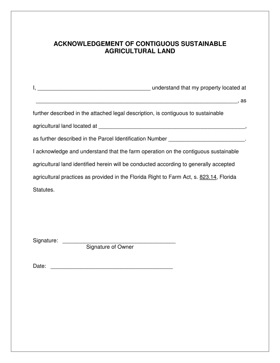 Acknowledgement of Contiguous Sustainable Agricultural Land - Okaloosa County, Florida, Page 3