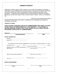 Building Permit Application - Okaloosa County, Florida, Page 3