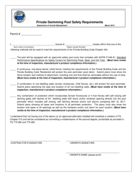 Permit Guide for Residential Swimming Pool - Okaloosa County, Florida, Page 2