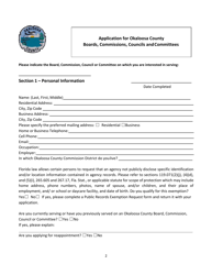 Application for Okaloosa County Boards, Commissions, Councils and Committees - Okaloosa County, Florida, Page 2