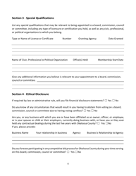 Application for Okaloosa County Boards, Commissions, Councils and Committees - Okaloosa County, Florida, Page 4