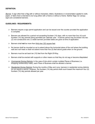Banner Permit Application - City of Johns Creek, Georgia (United States), Page 2