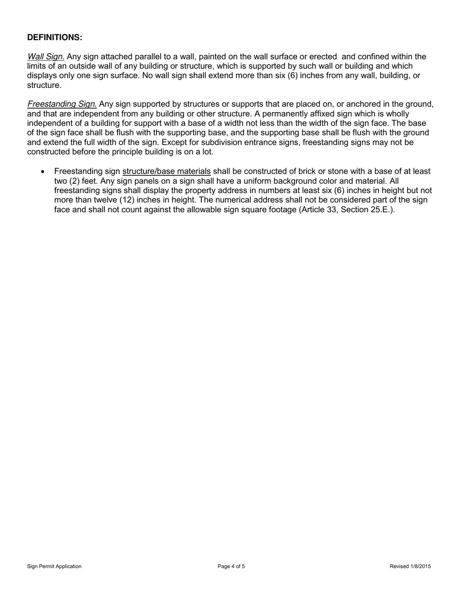 Sign Permit Application - City of Johns Creek, Georgia (United States), Page 4