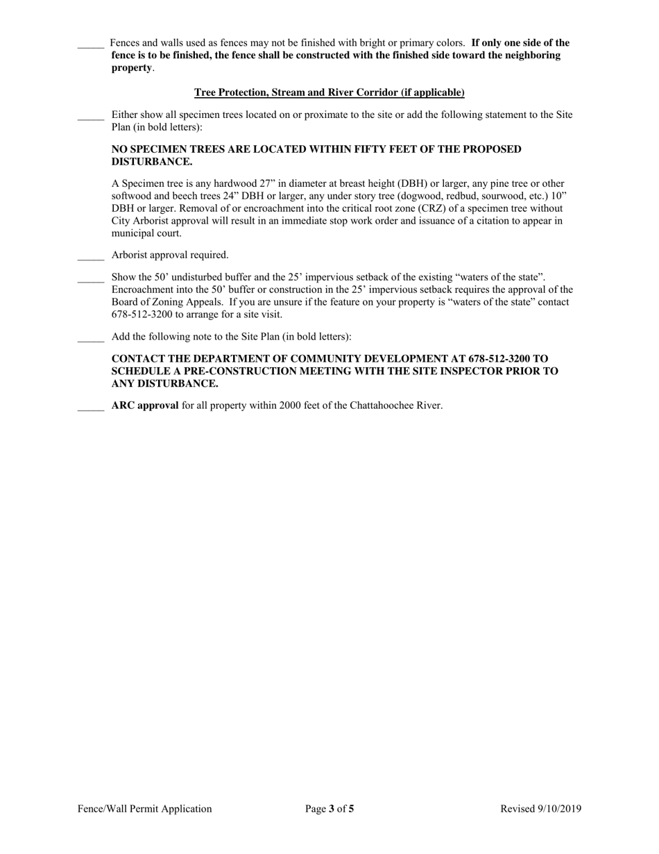 Fence Permit Application - City of Johns Creek, Georgia (United States), Page 3
