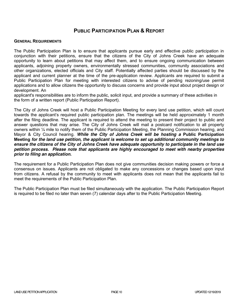 Land Use Petition Application - Rezoning, Use Permit  Concurrent Variance - City of Johns Creek, Georgia (United States), Page 10