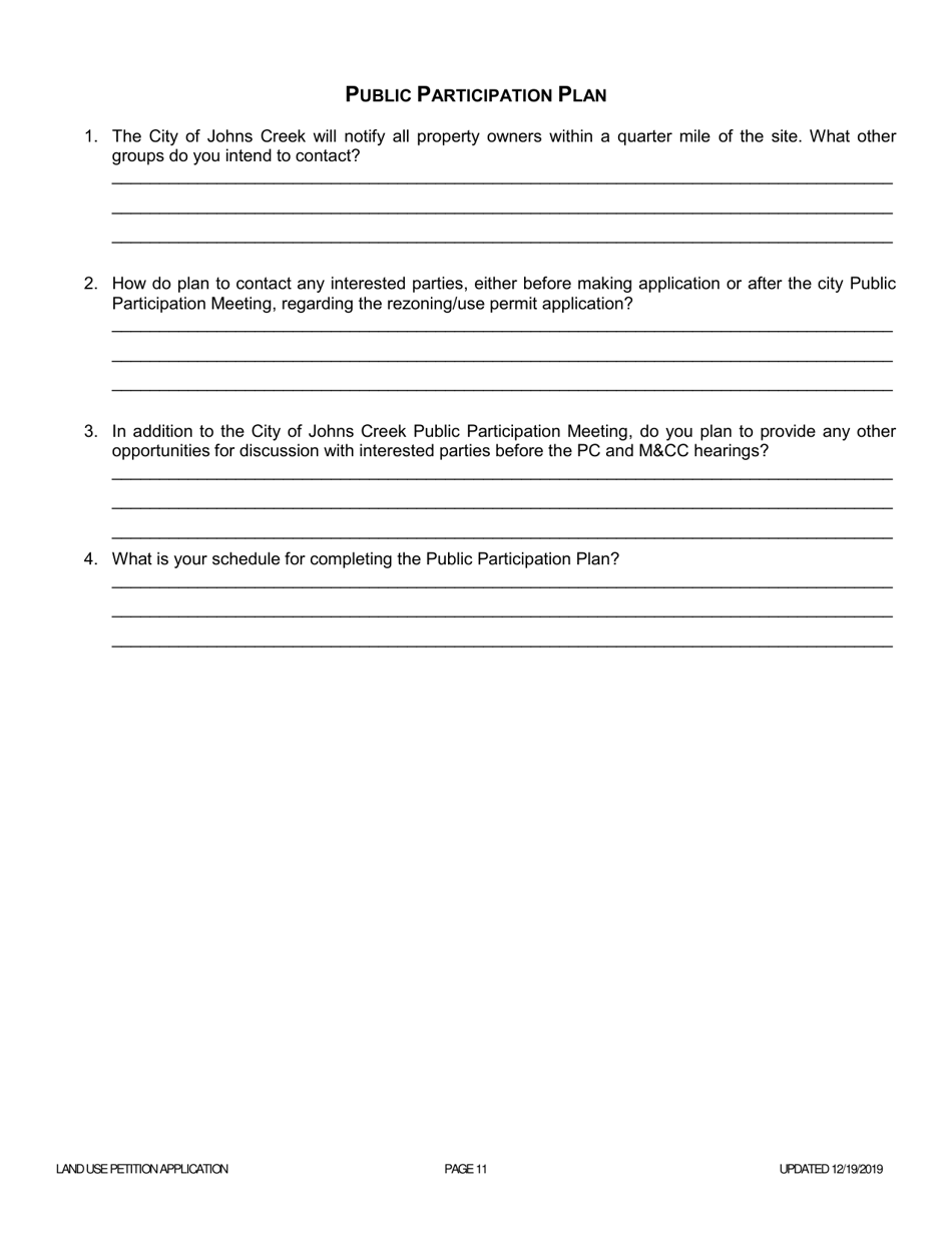 Land Use Petition Application - Rezoning, Use Permit  Concurrent Variance - City of Johns Creek, Georgia (United States), Page 11
