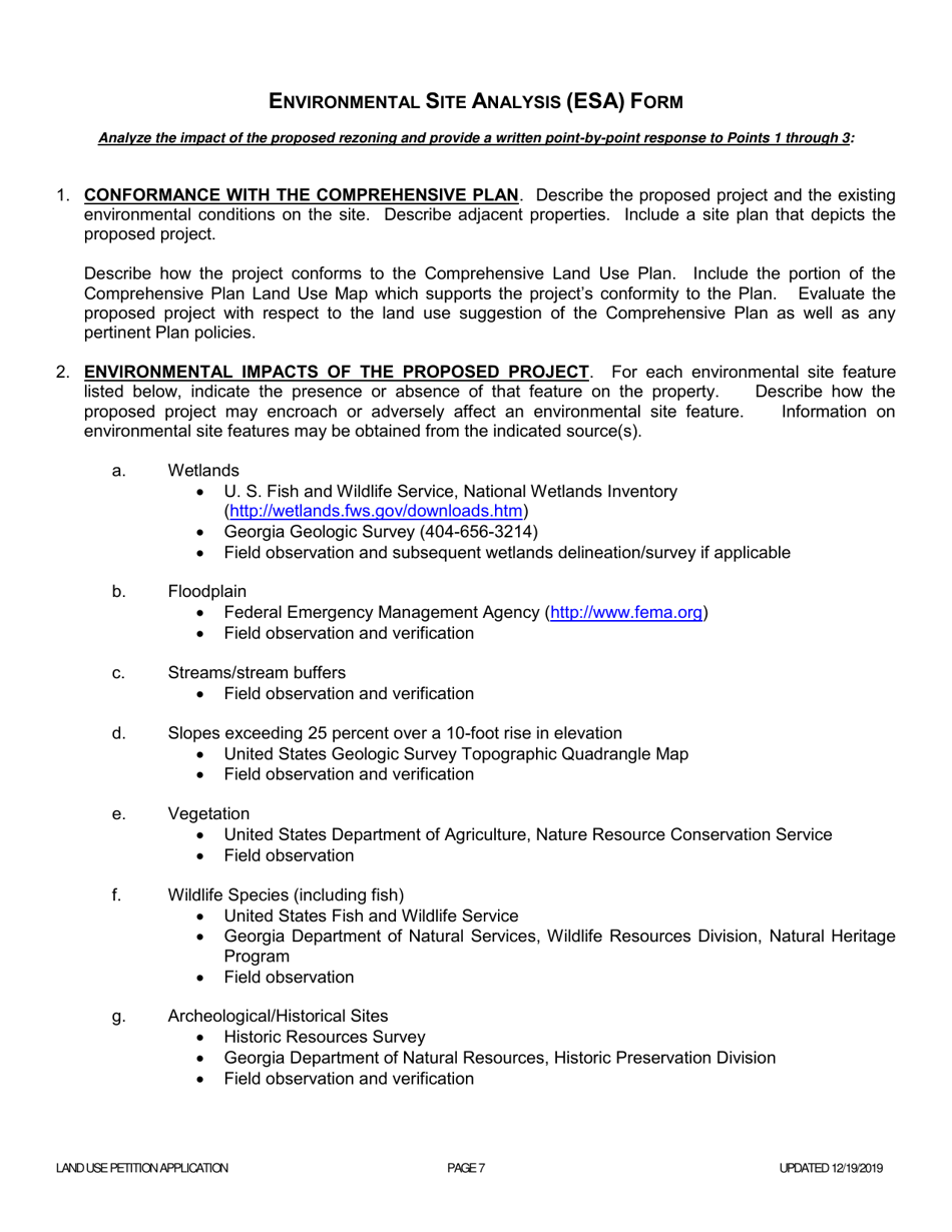 Land Use Petition Application - Rezoning, Use Permit  Concurrent Variance - City of Johns Creek, Georgia (United States), Page 7