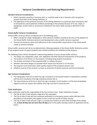 Primary and Secondary Variance Application - City of Johns Creek, Georgia (United States), Page 2