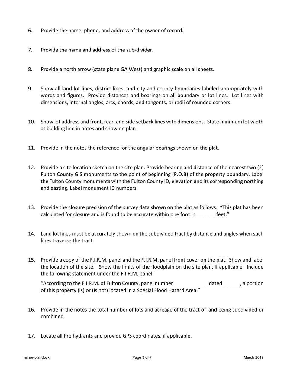 Minor Plat Application - City of Johns Creek, Georgia (United States), Page 3