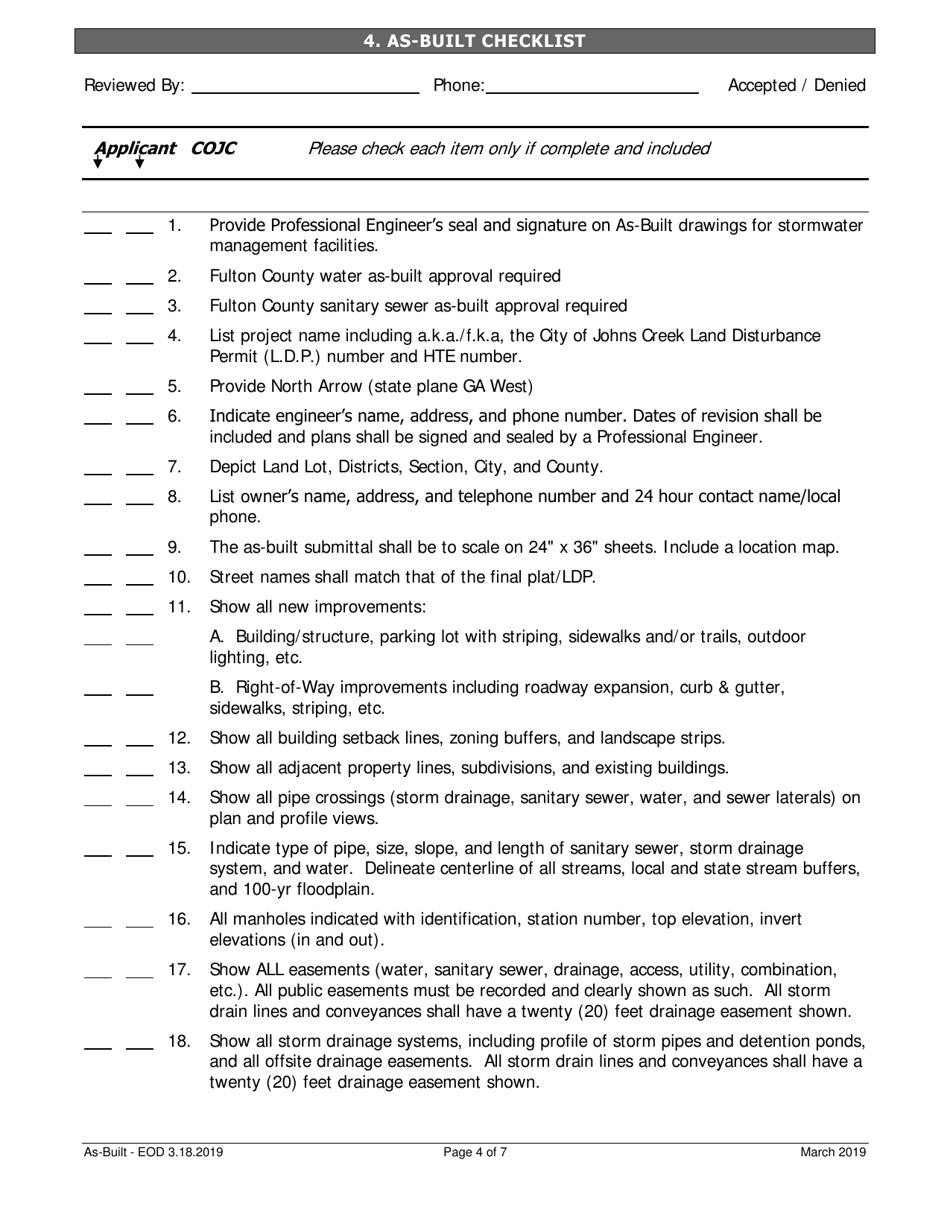 End of Development Application - City of Johns Creek, Georgia (United States), Page 4