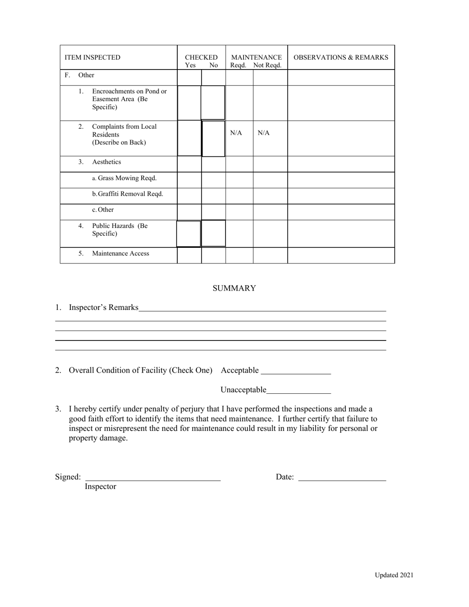 Stormwater Facilities Maintenance Agreement - City of Johns Creek, Georgia (United States), Page 17