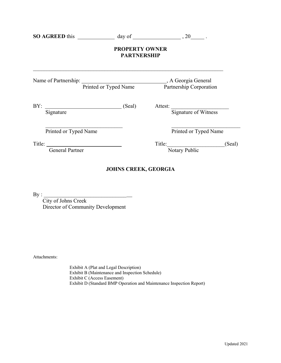 Stormwater Facilities Maintenance Agreement - City of Johns Creek, Georgia (United States), Page 6
