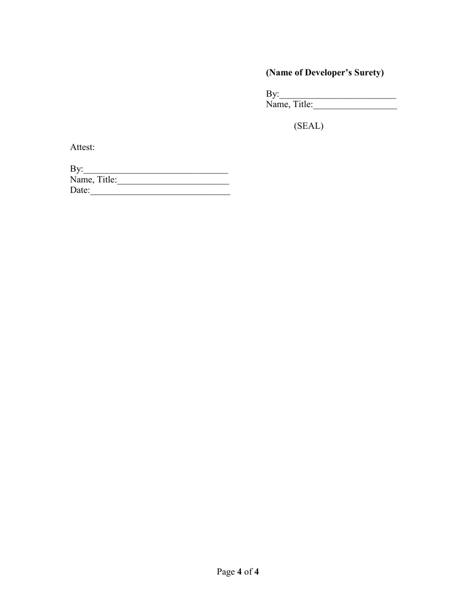 Surety Maintenance Bond Template - City of Johns Creek, Georgia (United States), Page 4