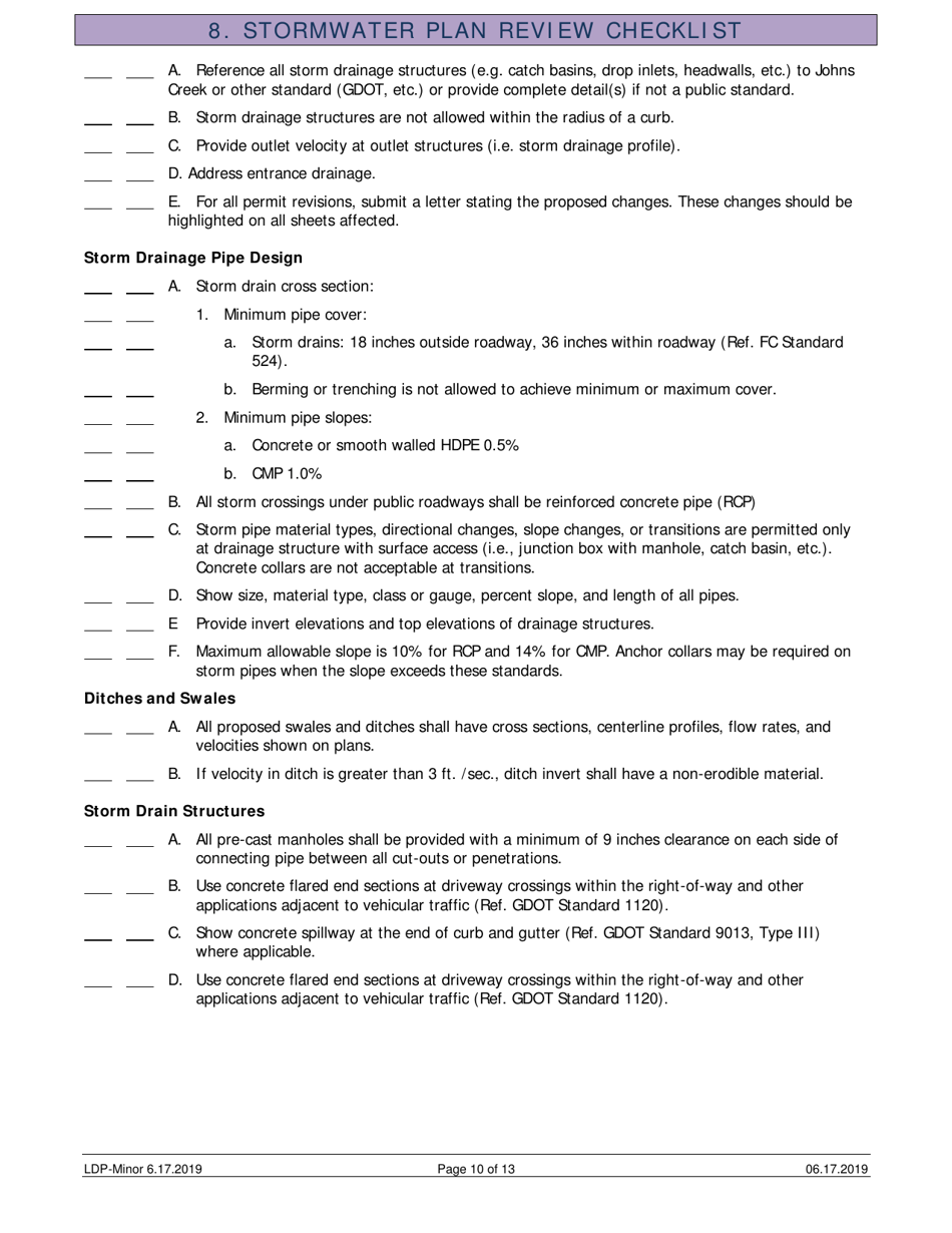 City of Johns Creek, (United States) Minor Land Disturbance