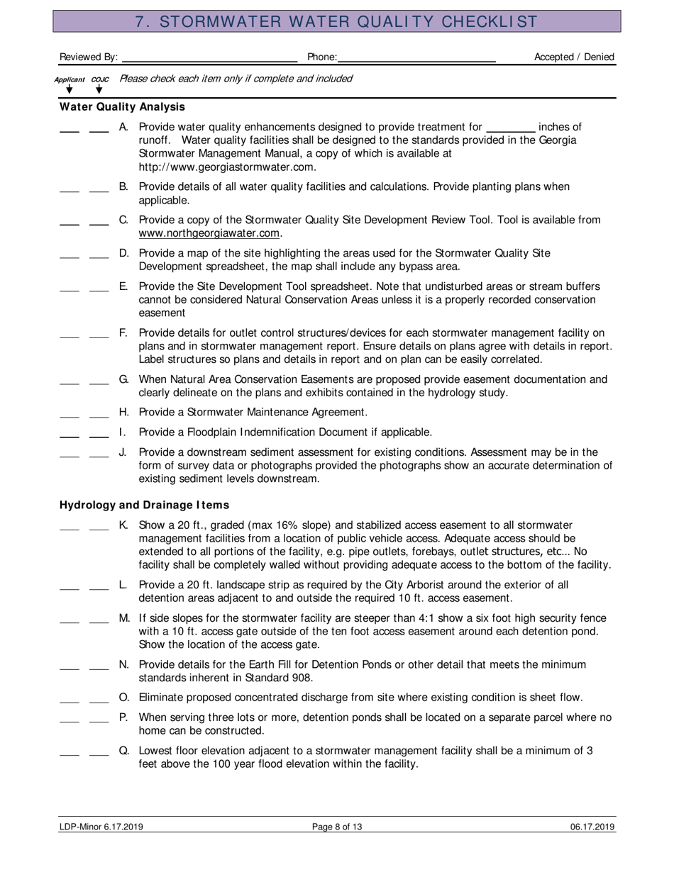 City of Johns Creek, (United States) Minor Land Disturbance