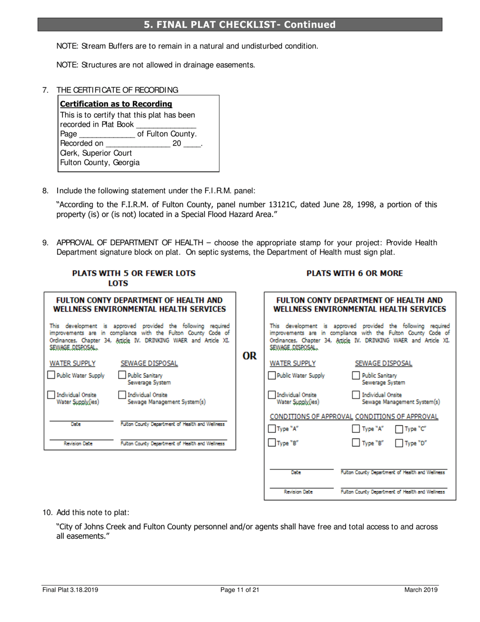 Final Plat  as-Built Application - City of Johns Creek, Georgia (United States), Page 11