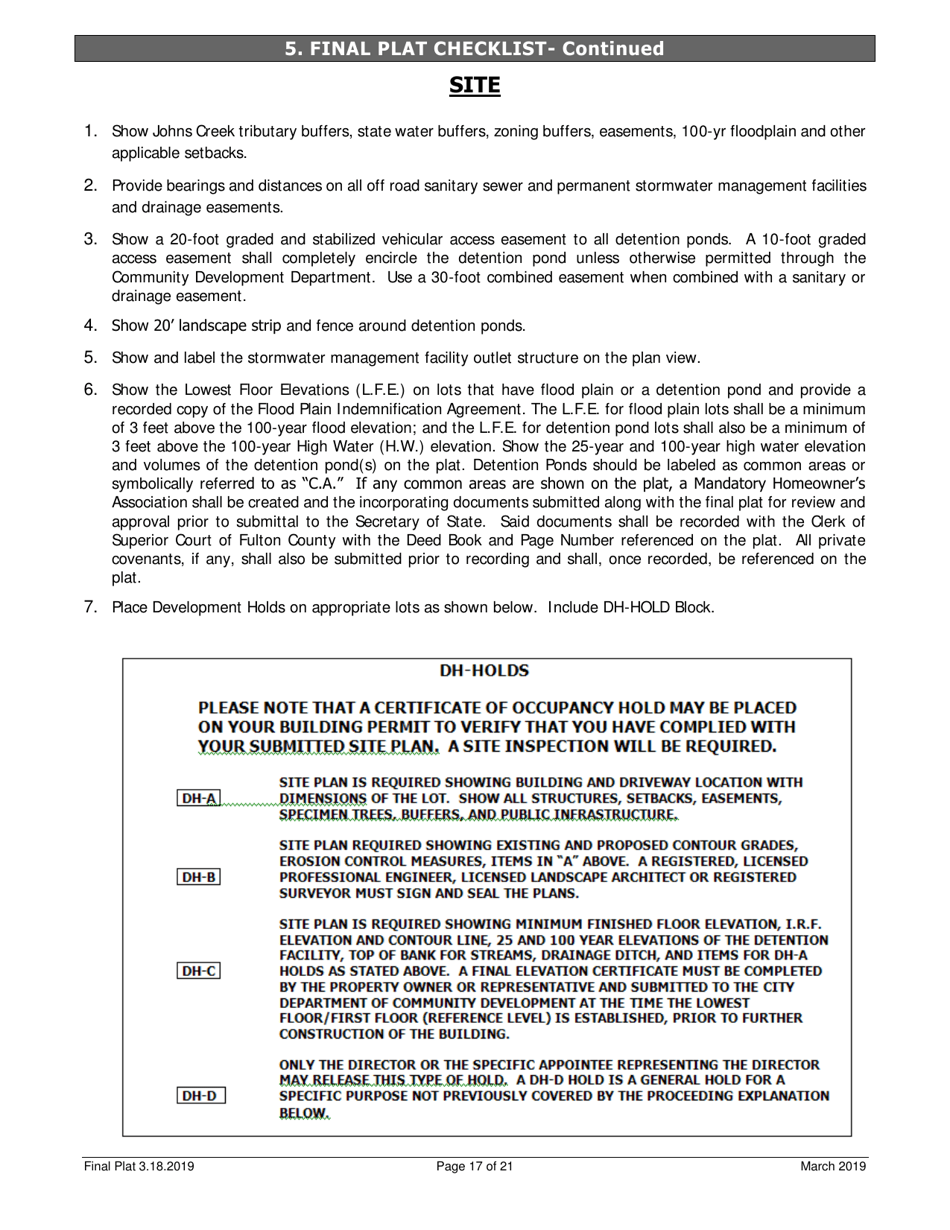 Final Plat  as-Built Application - City of Johns Creek, Georgia (United States), Page 17