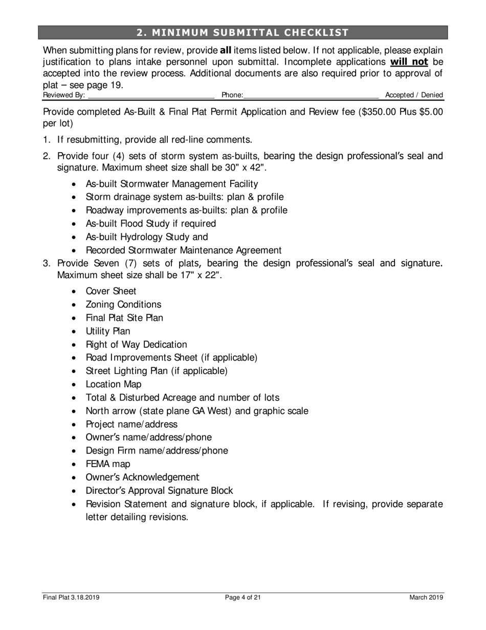 Final Plat  as-Built Application - City of Johns Creek, Georgia (United States), Page 4