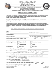 Document preview: Employment Application - Charlevoix County, Michigan