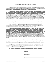 Employment Application - Charlevoix County, Michigan, Page 5