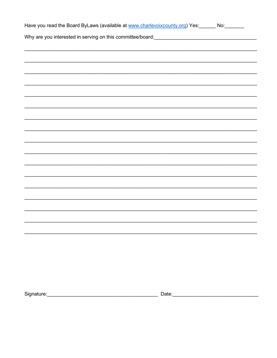 Committees and Boards Application - Charlevoix County, Michigan, Page 3