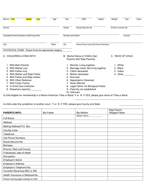 Juvenile Inquiry Hearing Paperwork - Charlevoix County, Michigan Download Pdf