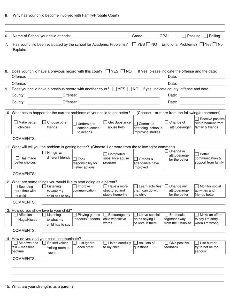 Juvenile Inquiry Hearing Paperwork - Charlevoix County, Michigan, Page 4