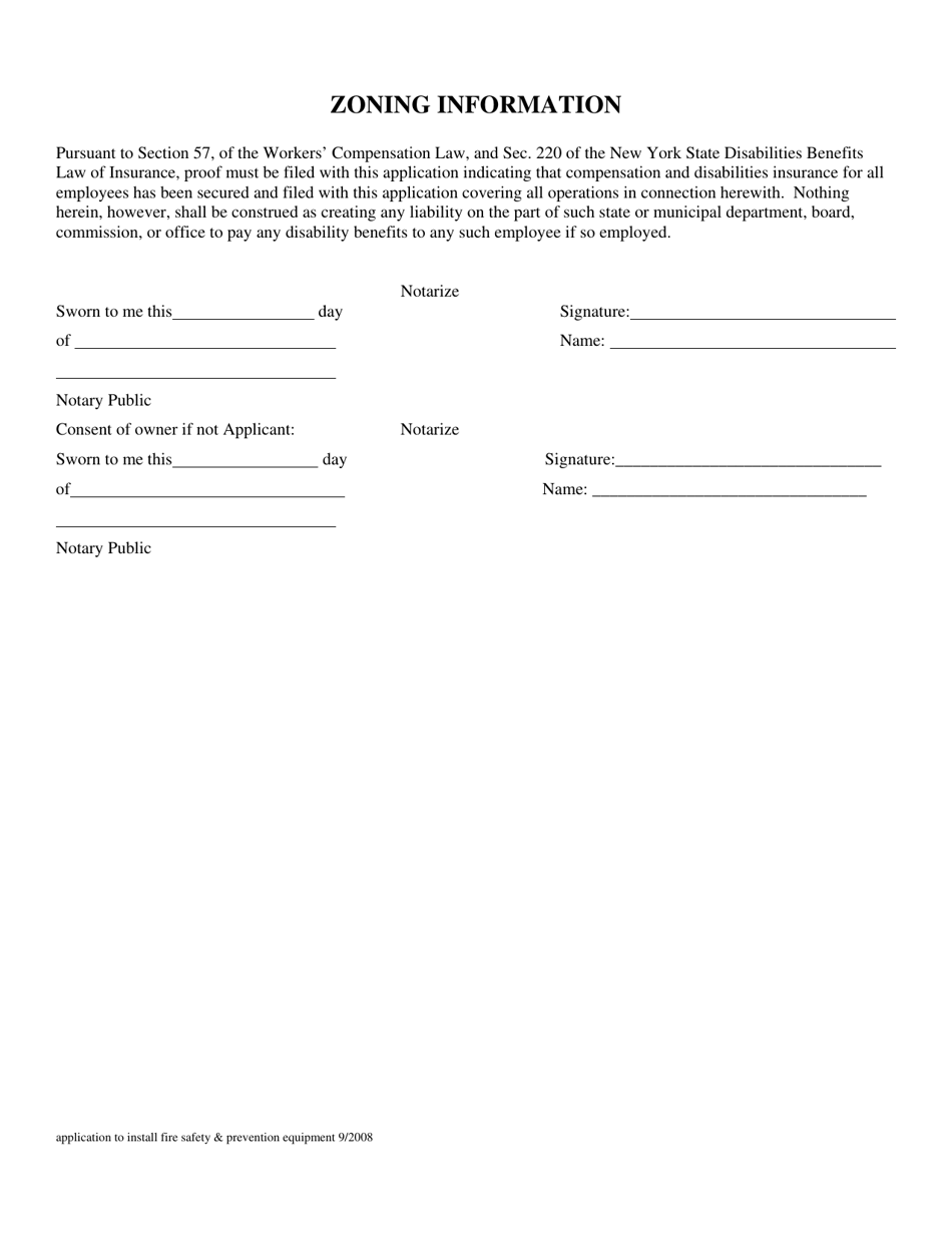 Application for Permit to Install Fire Safety and Fire Prevention Equipment - Village of Amityville, New York, Page 2