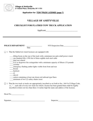 Application for Tow Truck License - Village of Amityville, New York, Page 7
