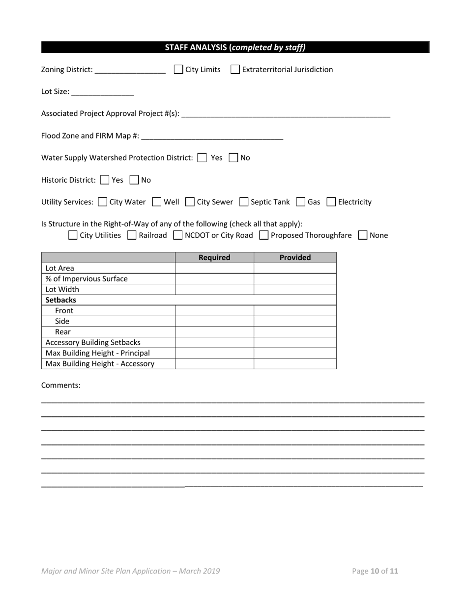 Major / Minor Site Plan Application - Town of Selma, North Carolina, Page 10