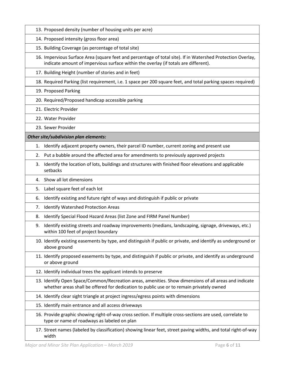Major / Minor Site Plan Application - Town of Selma, North Carolina, Page 6