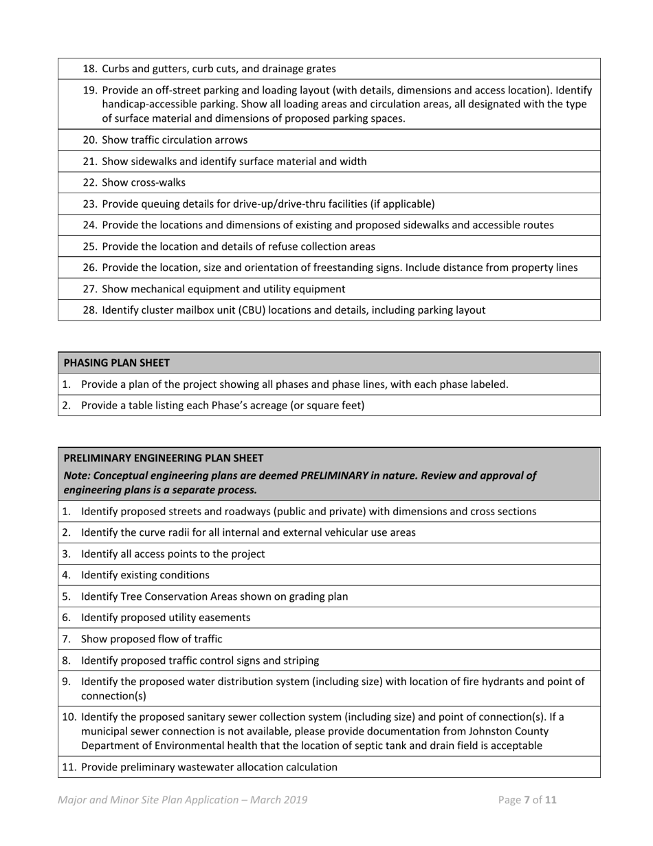 Major / Minor Site Plan Application - Town of Selma, North Carolina, Page 7