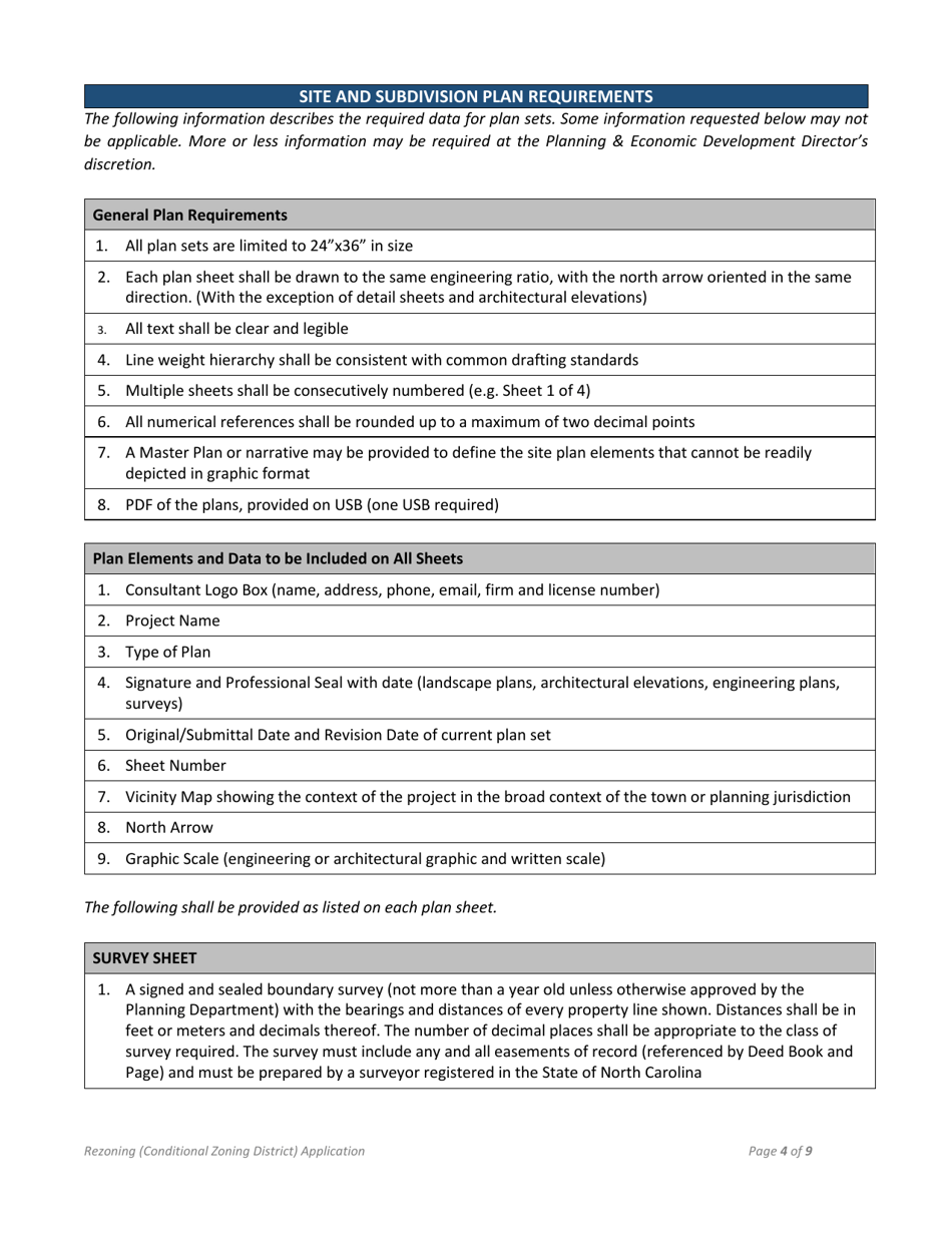 Rezoning - Conditional Zoning District Application - Town of Selma, North Carolina, Page 4