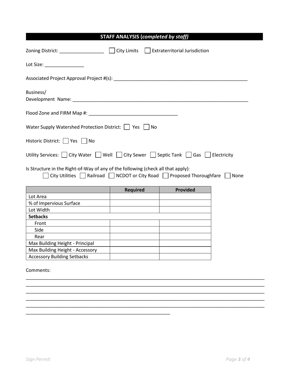 Sign Permit Application - Town of Selma, North Carolina, Page 3