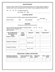 Employment Application - Town of Selma, North Carolina, Page 3