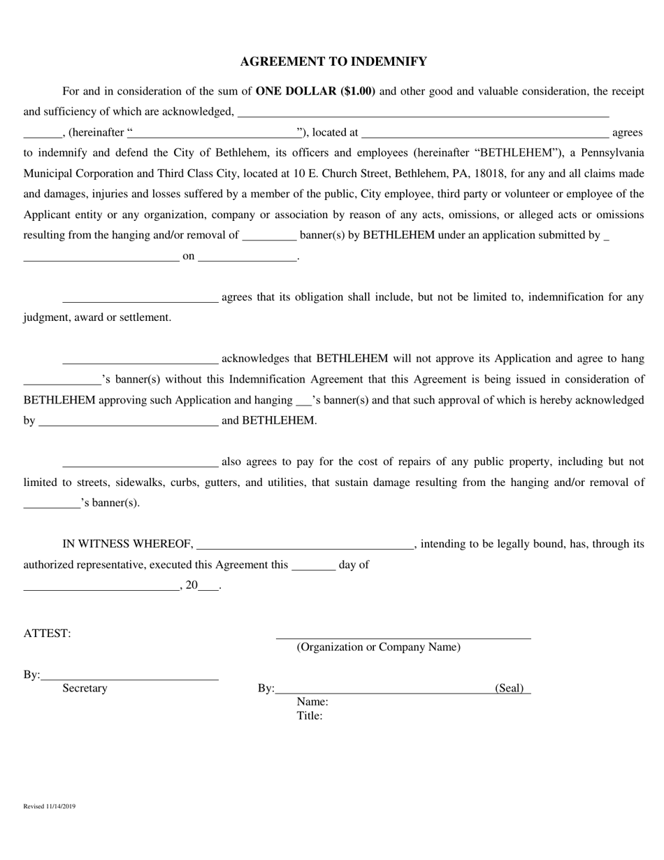 Application for Street / Pole Banner(S) - City of Bethlehem, Pennsylvania, Page 2