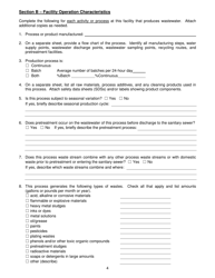 Industrial Wastewater Discharge Permit Application - Municipal Industrial Pretreatment Program - City of Bethlehem, Pennsylvania, Page 4