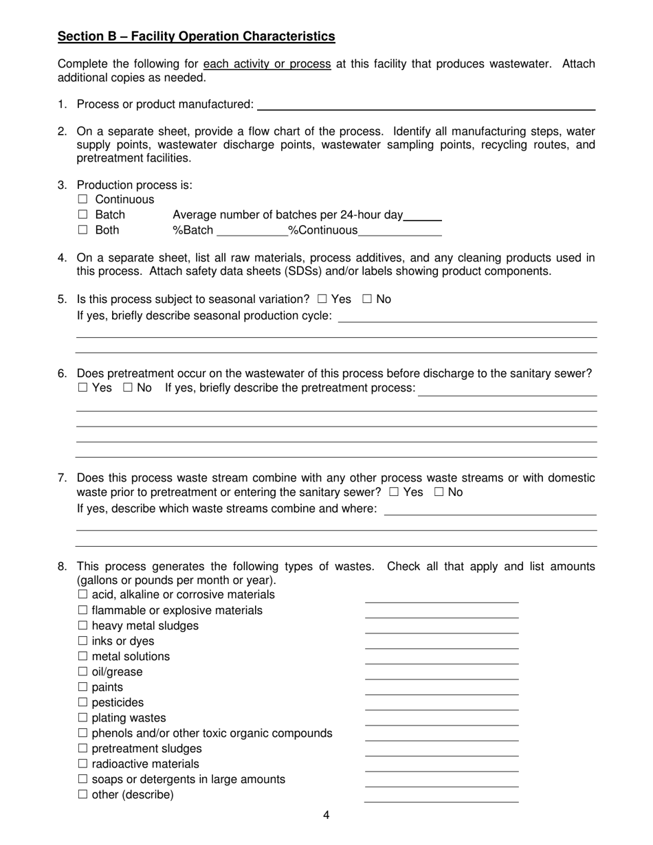 City of Bethlehem, Pennsylvania Industrial Wastewater Discharge Permit