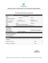 Fire Hydrant Meter Rental Application - DeKalb County, Georgia (United States), Page 4