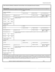 Form PD107 Application for Employment - Town of Lake Waccamaw, North Carolina, Page 3
